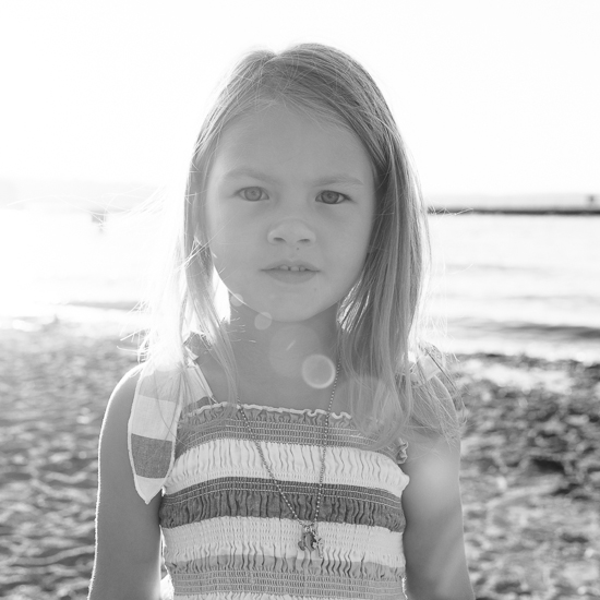 little girl on the beach